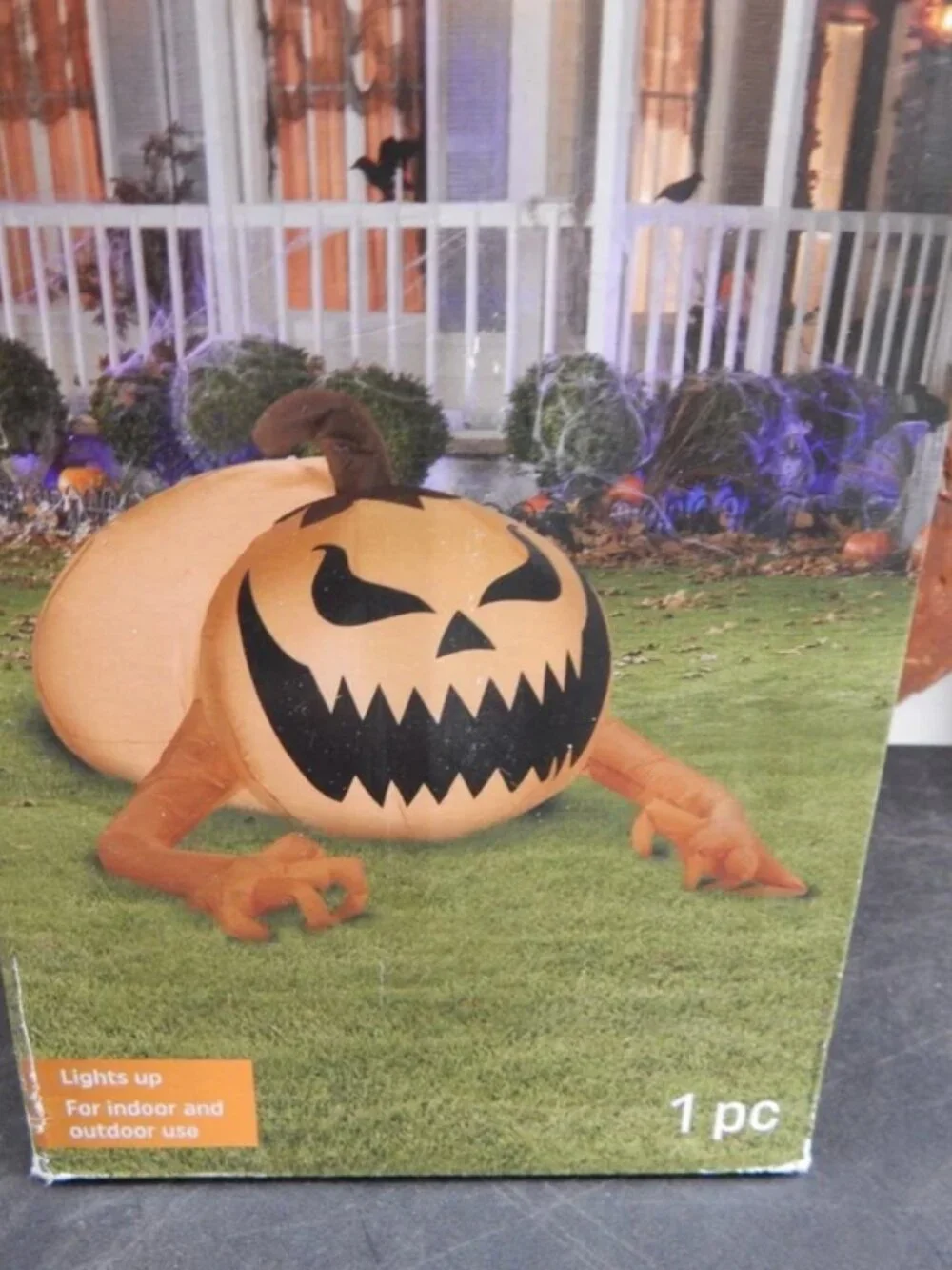 Gemmy Airblown Inflatable Halloween Giant Pumpkin Monster 4ft GROUND BREAKER ***